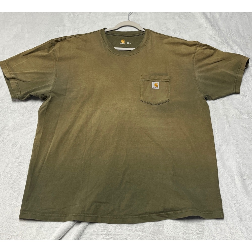 Carhartt Pocket T-Shirt Mens 2XL Brown Short Sleeve Crew Neck